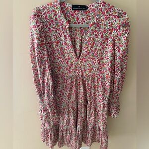 Pomander Place Pink Floral Mini Dress